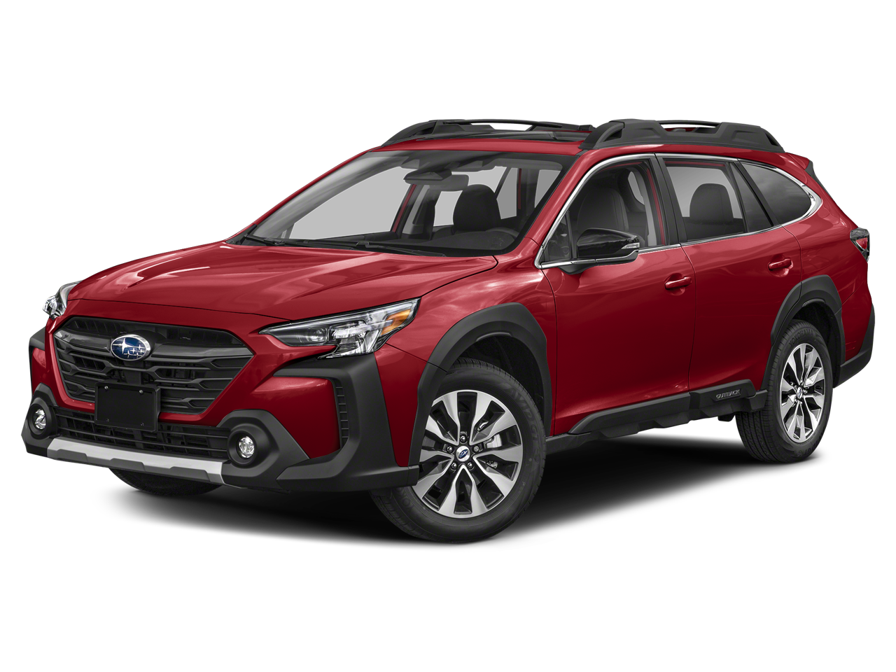 2024 Subaru Outback Limited XT in Crimson Red Pearl — front three-quarter view