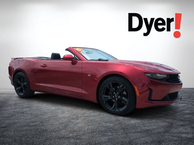 2021 Chevrolet Camaro 1LT in Wild Cherry Tintcoat — front three-quarter view