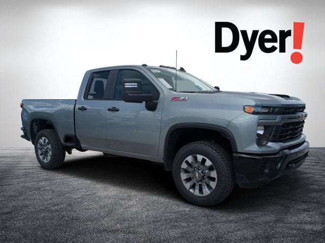 2026 Chevrolet Silverado 2500 HD Custom in Sterling Gray Metallic — front three-quarter view
