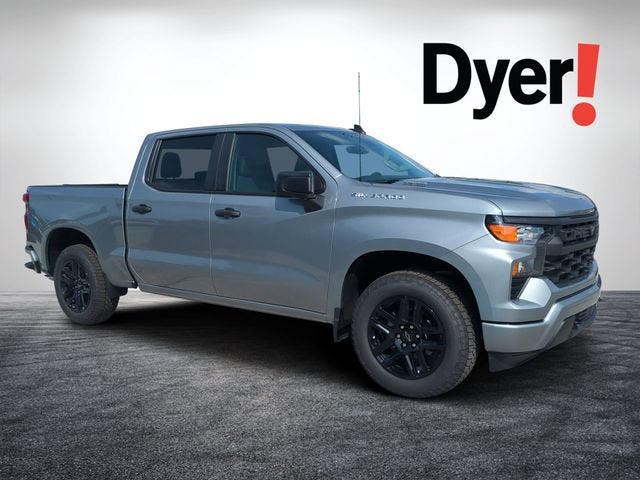 2026 Chevrolet Silverado 1500 Custom in Sterling Gray Metallic — front three-quarter view