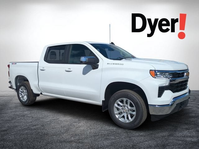 2026 Chevrolet Silverado 1500 LT (2FL) in Summit White — front three-quarter view