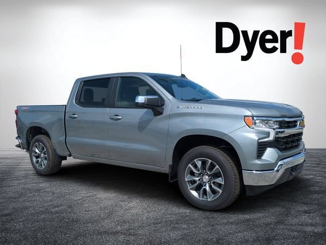2026 Chevrolet Silverado 1500 LT (2FL) in Sterling Gray Metallic — front three-quarter view
