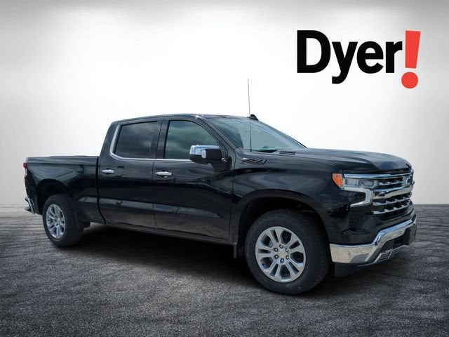 2026 Chevrolet Silverado 1500 LTZ in Black — front three-quarter view