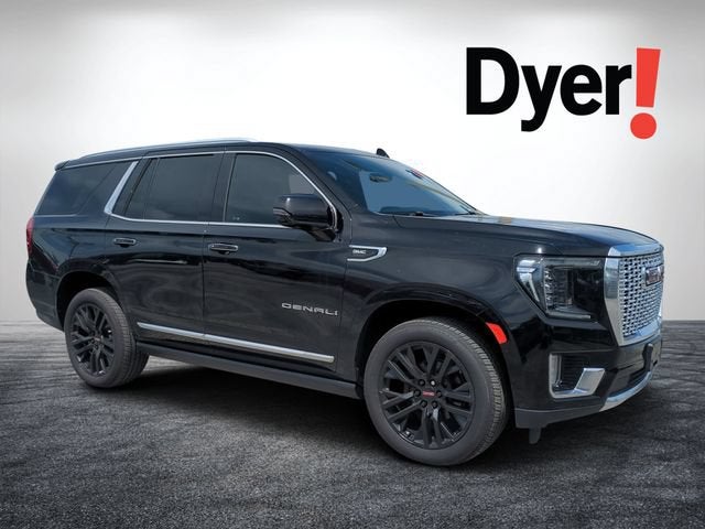 2022 GMC Yukon Denali in Onyx Black — front three-quarter view