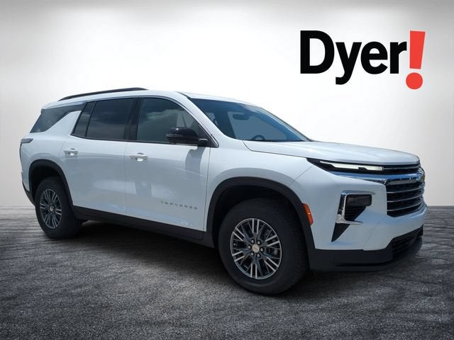 2026 Chevrolet Traverse LT in Summit White — front three-quarter view