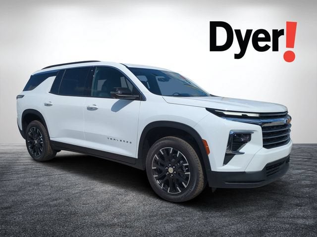 2026 Chevrolet Traverse LT in Summit White — front three-quarter view
