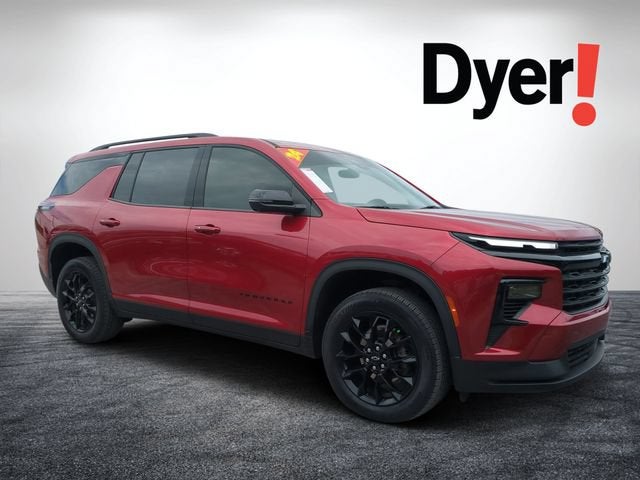 2024 Chevrolet Traverse LT in Radiant Red Tintcoat — front three-quarter view
