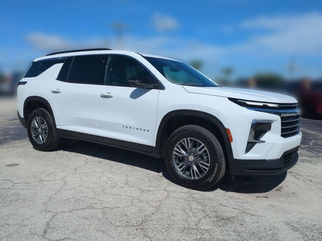 2026 Chevrolet Traverse LT in Summit White — front three-quarter view
