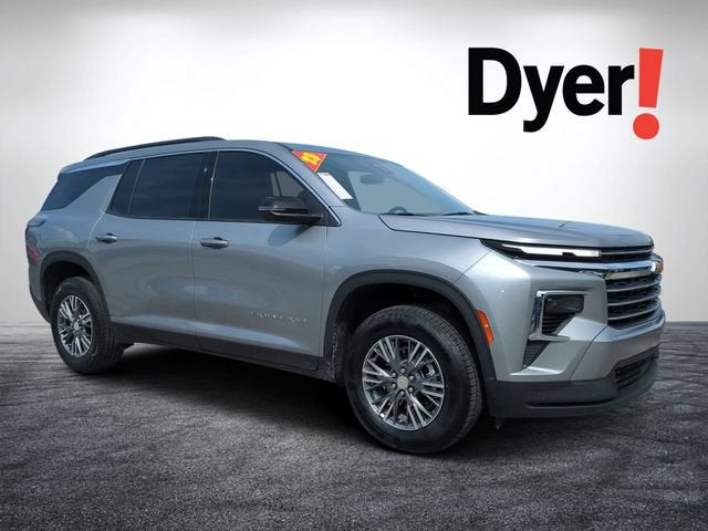 2025 Chevrolet Traverse LT in Sterling Gray Metallic — front three-quarter view