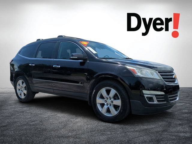 2016 Chevrolet Traverse LTZ in Mosaic Black Metallic — front three-quarter view