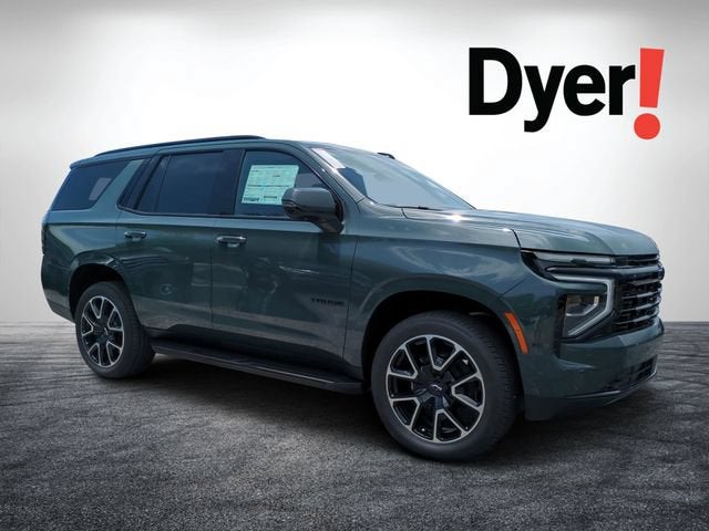 2026 Chevrolet Tahoe RST in Cypress Gray — front three-quarter view
