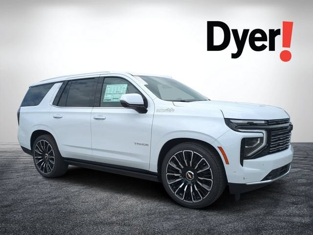 2026 Chevrolet Tahoe High Country in Polar White Tricoat — front three-quarter view