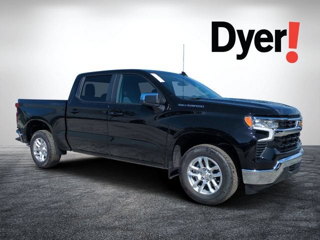 2026 Chevrolet Silverado 1500 LT in Black — front three-quarter view