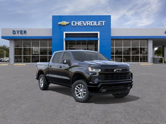 2026 Chevrolet Silverado 1500 RST in Black — front three-quarter view