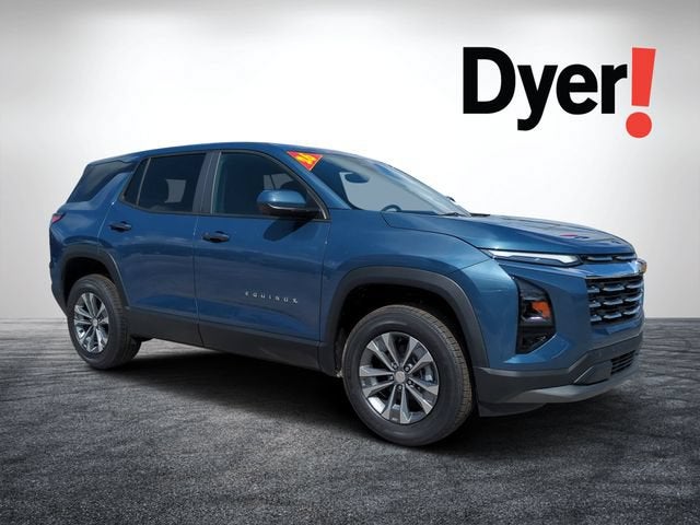 2026 Chevrolet Equinox LT in Lakeshore Blue Metallic — front three-quarter view