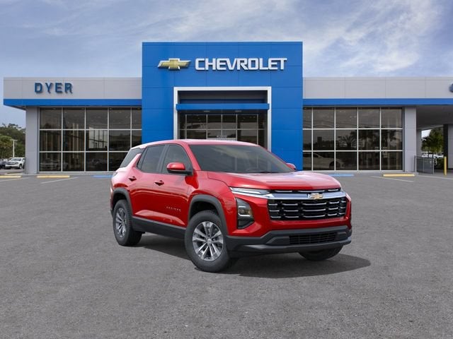 2026 Chevrolet Equinox LT in Radiant Red Tintcoat — front three-quarter view