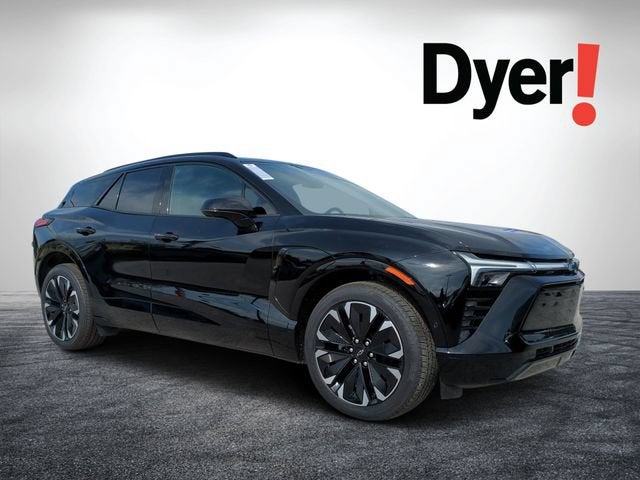 2026 Chevrolet Blazer EV RS in Black — front three-quarter view