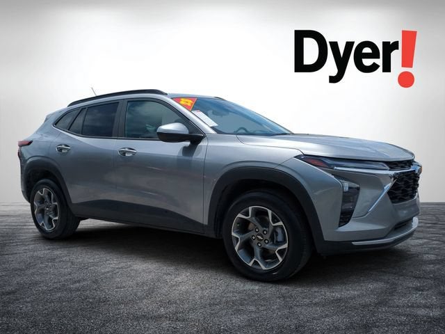 2025 Chevrolet Trax LT in Sterling Gray Metallic — front three-quarter view