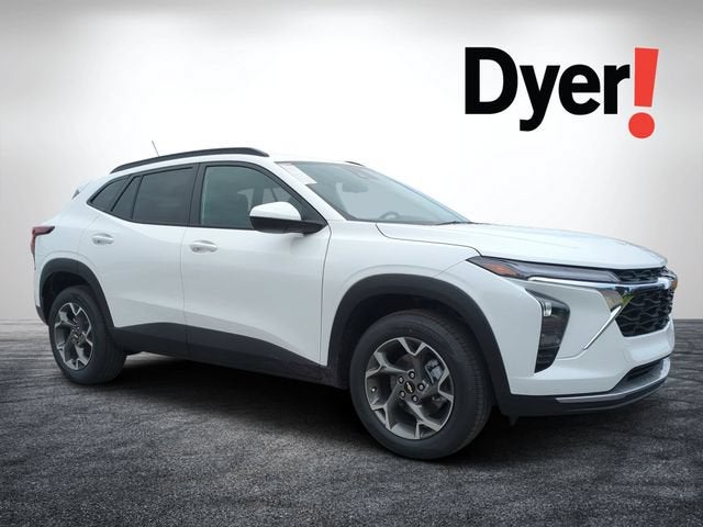 2026 Chevrolet Trax LT in Summit White — front three-quarter view