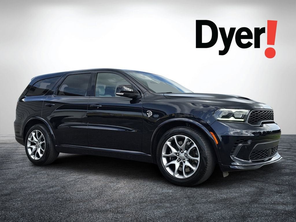 2025 Dodge Durango SRT Hellcat Silver Bullet in Blue — front three-quarter view