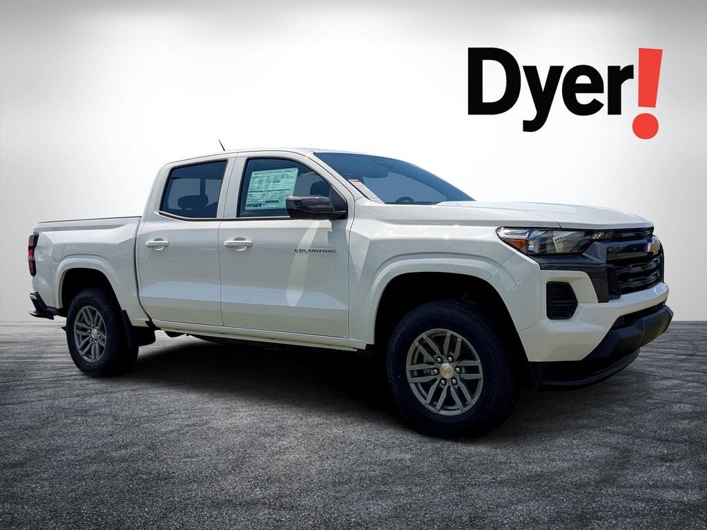 2026 Chevrolet Colorado LT in Summit White — front three-quarter view