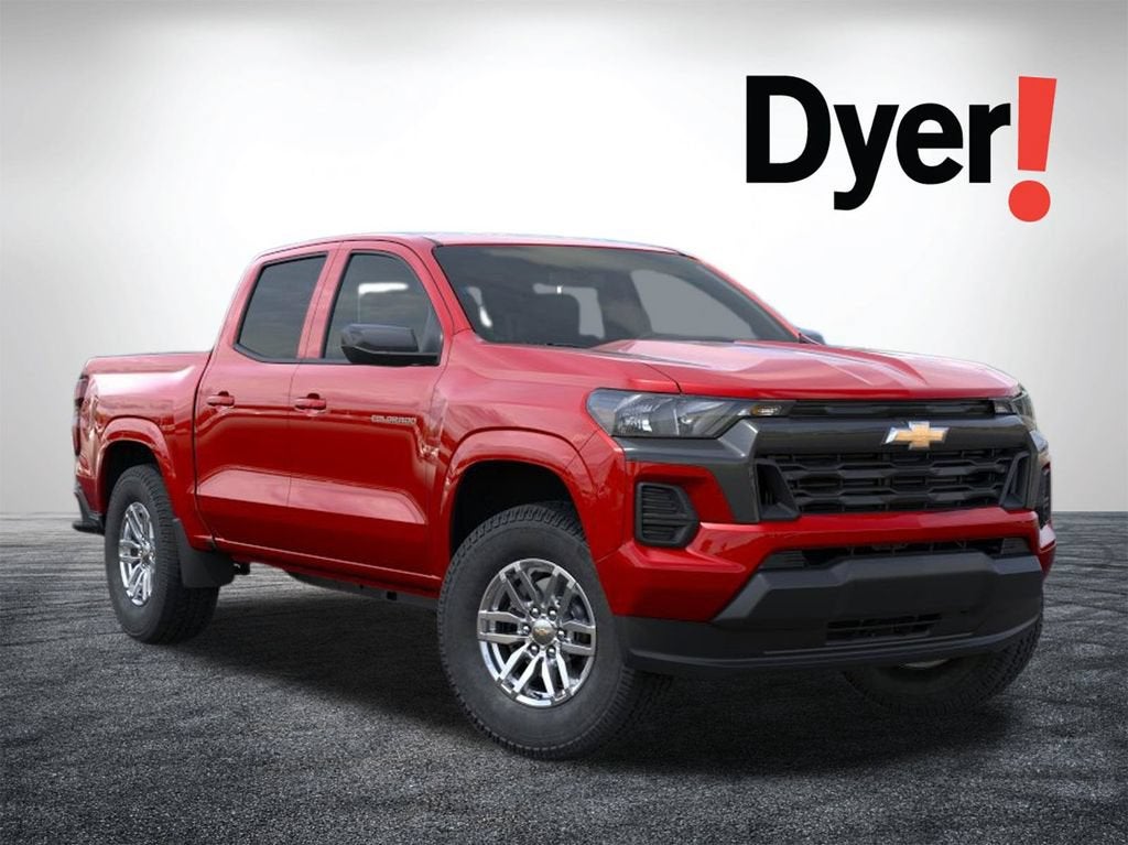 2026 Chevrolet Colorado LT in Radiant Red Tintcoat — front three-quarter view