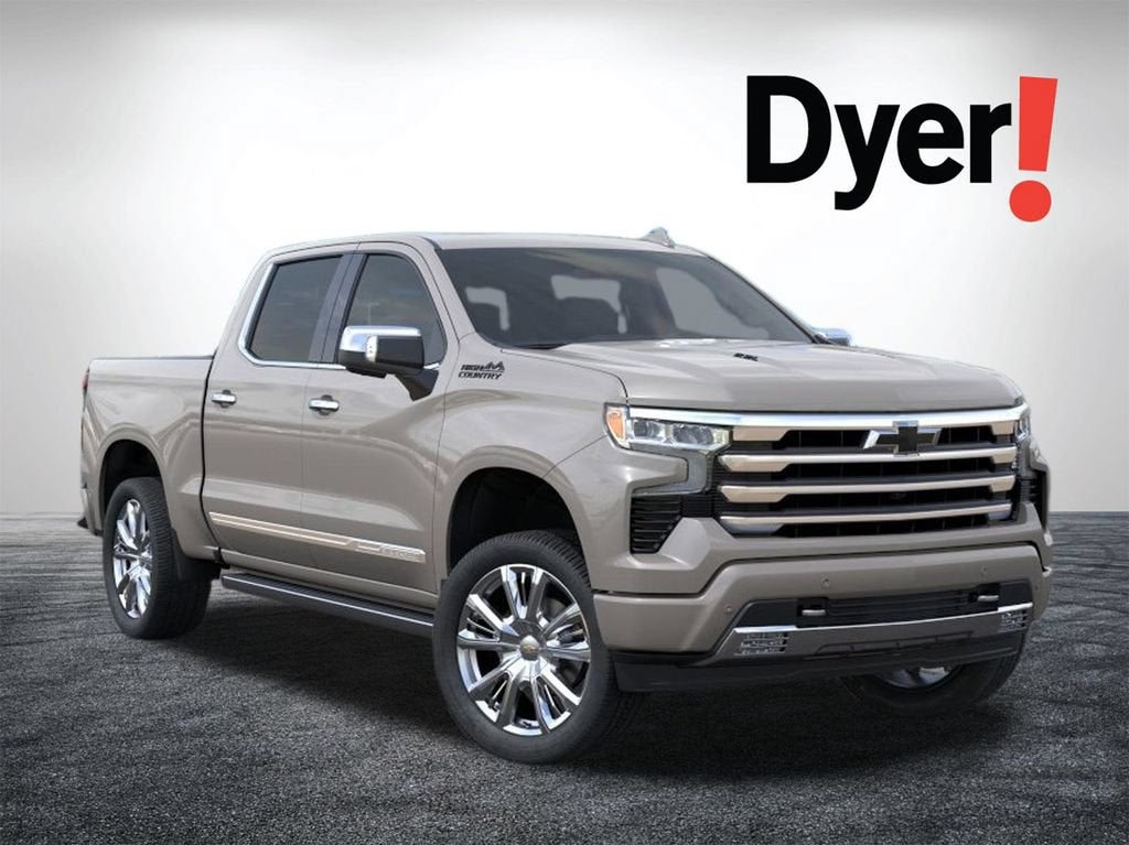 2026 Chevrolet Silverado 1500 High Country in White Sands — front three-quarter view