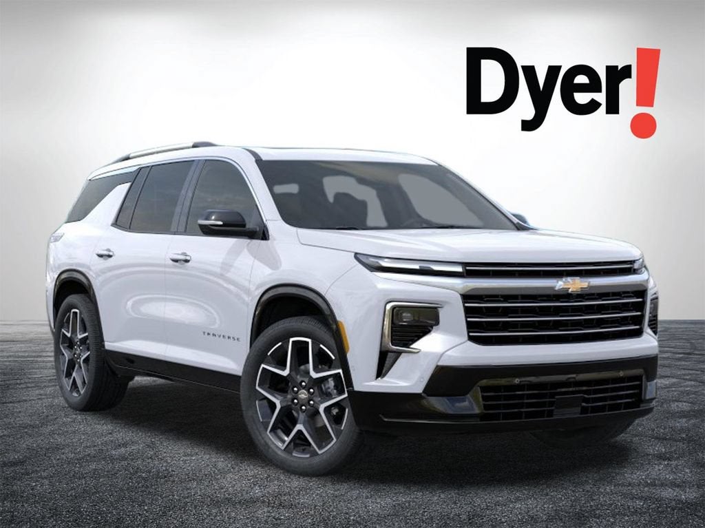 2026 Chevrolet Traverse High Country in Polar White Tricoat — front three-quarter view