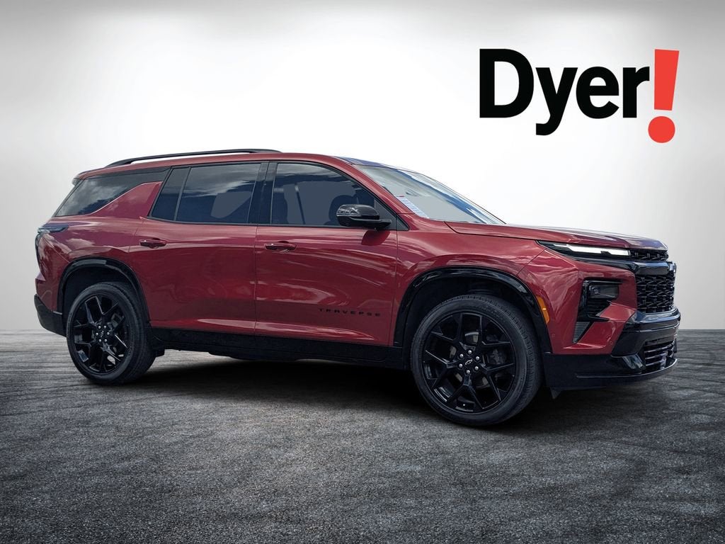 2024 Chevrolet Traverse RS in Radiant Red Tintcoat — front three-quarter view