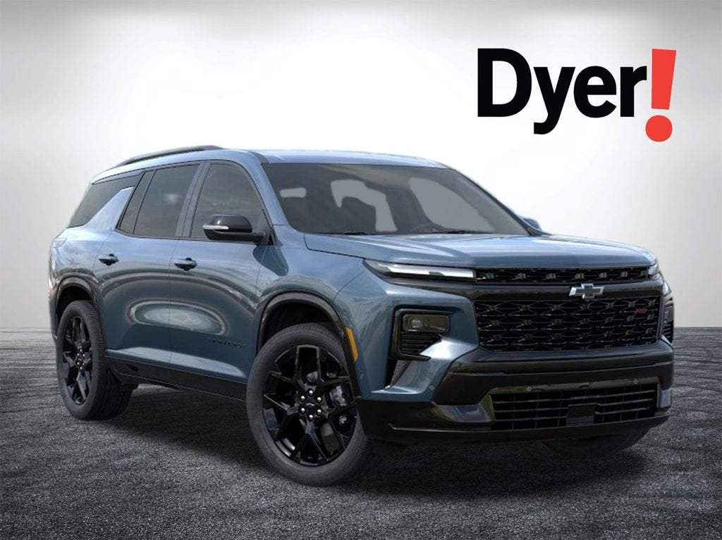 2026 Chevrolet Traverse RS in Lakeshore Blue Metallic — front three-quarter view