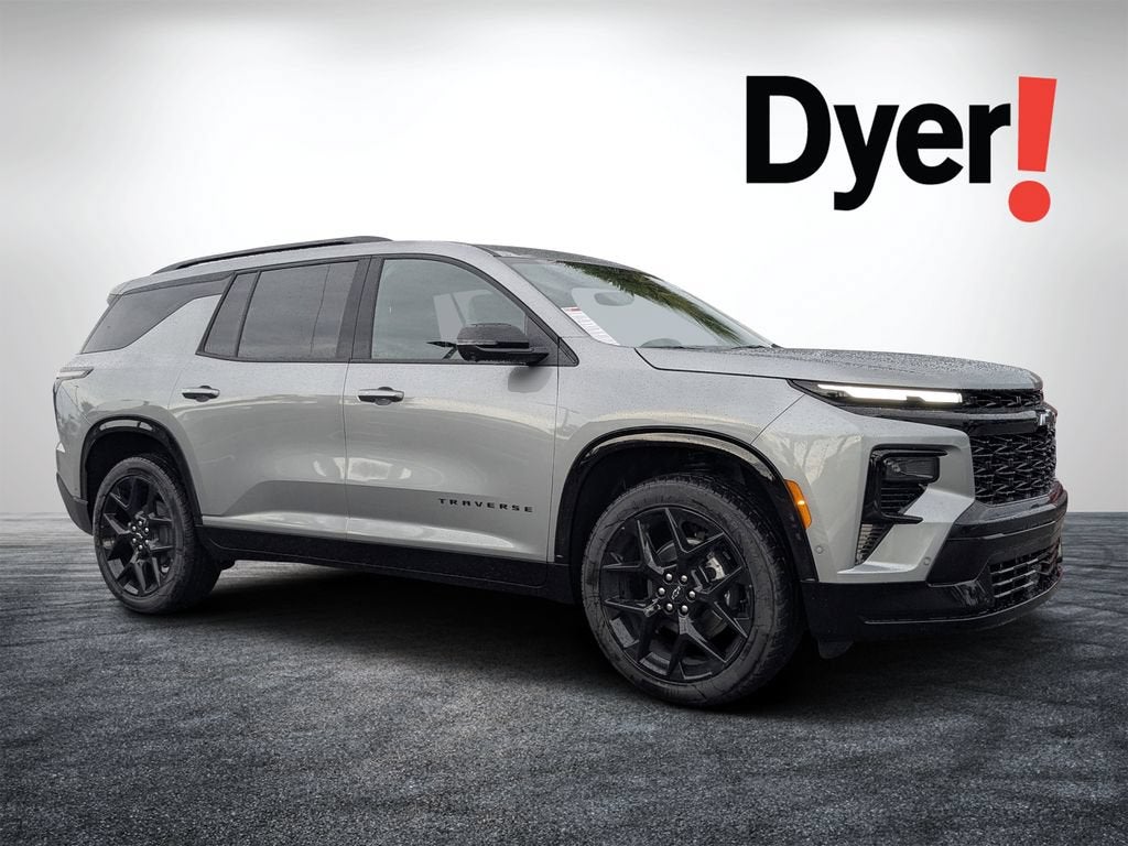 2026 Chevrolet Traverse RS in Sterling Gray Metallic — front three-quarter view