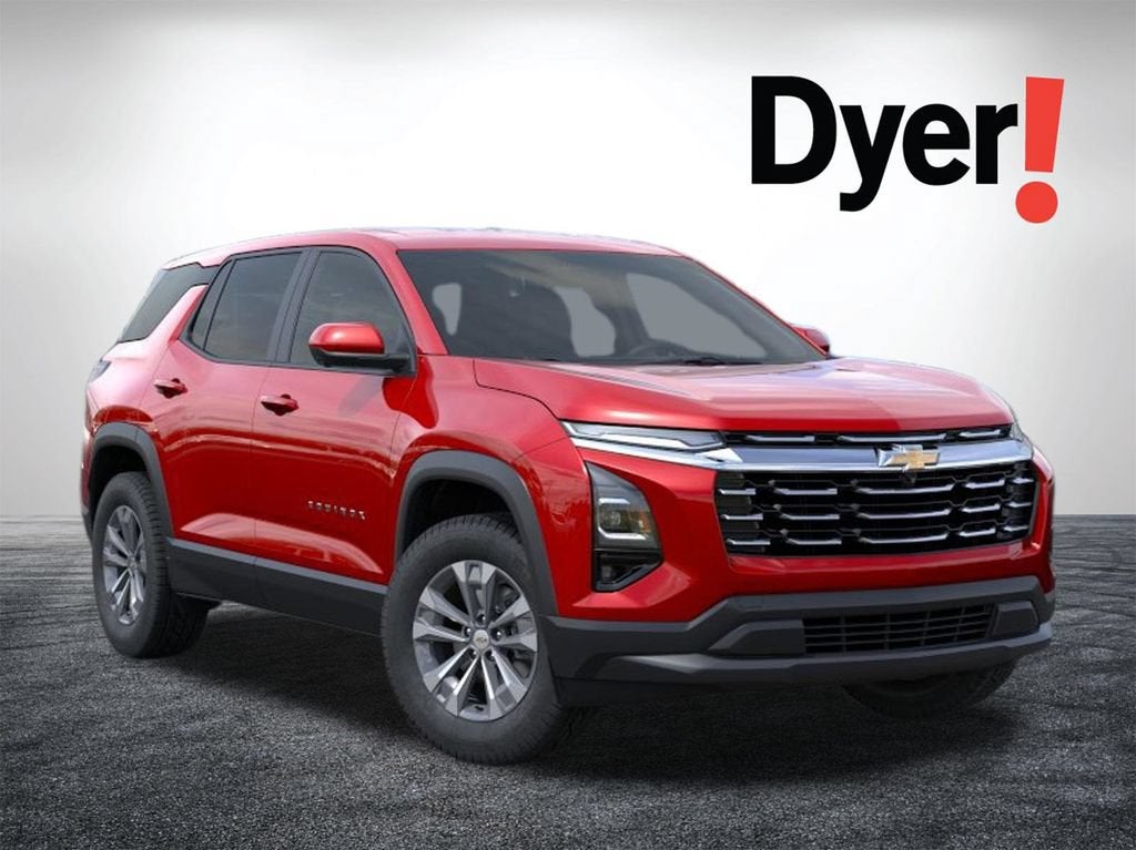 2026 Chevrolet Equinox LT in Radiant Red Tintcoat — front three-quarter view