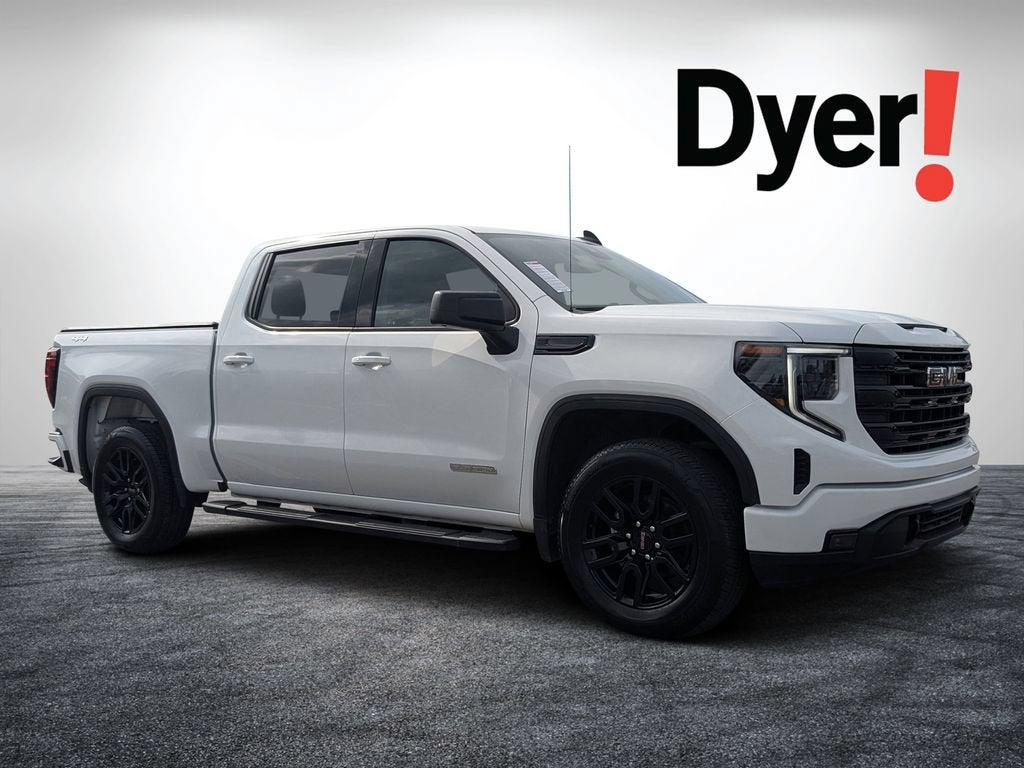2024 GMC Sierra 1500 Elevation in Summit White — front three-quarter view