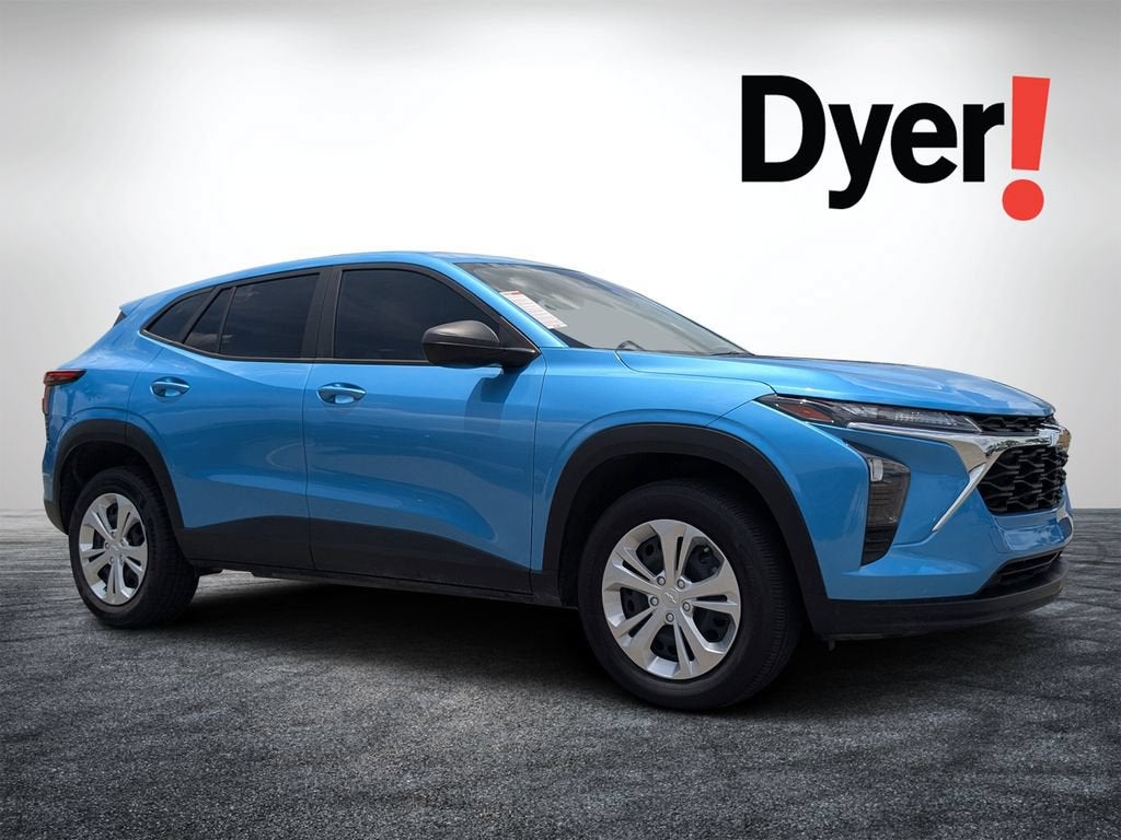 2025 Chevrolet Trax LS in Marina Blue Metallic — front three-quarter view