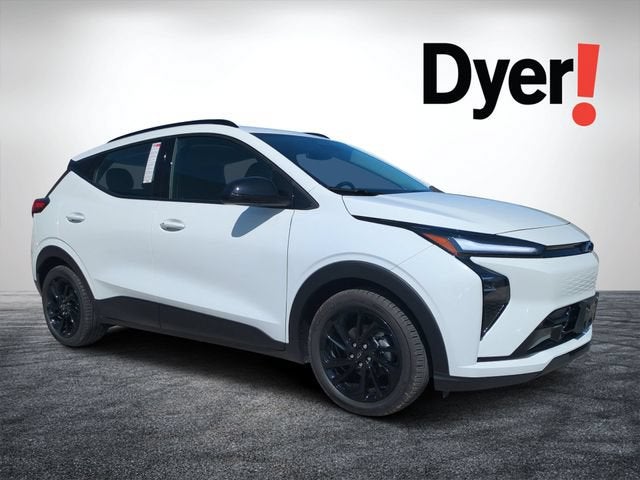 2027 Chevrolet Bolt RS in Summit White — front three-quarter view