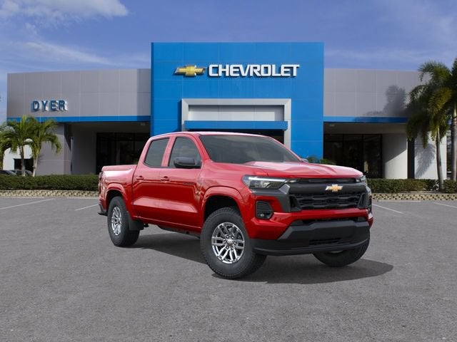 2026 Chevrolet Colorado LT in Radiant Red Tintcoat — front three-quarter view