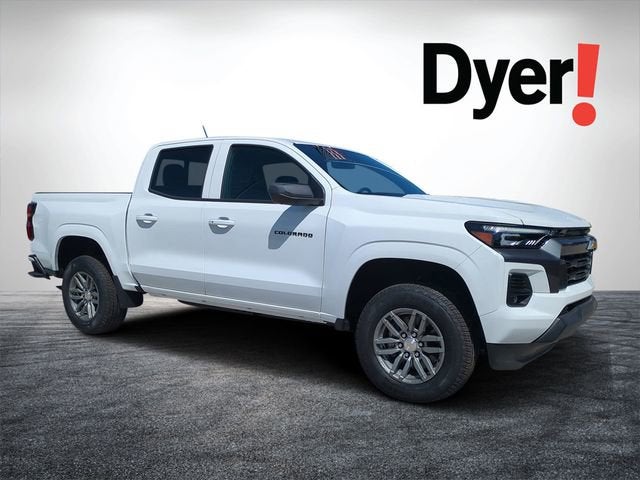 2026 Chevrolet Colorado LT in Summit White — front three-quarter view