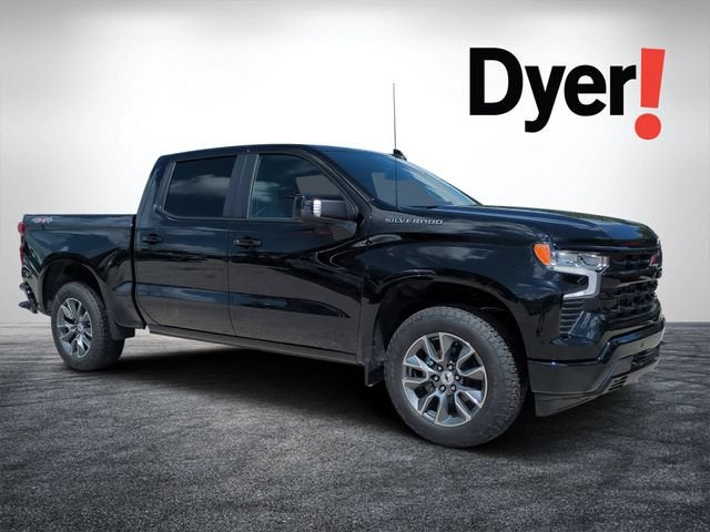 2026 Chevrolet Silverado 1500 RST in Black — front three-quarter view