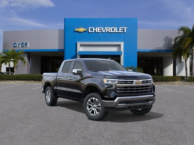 2026 Chevrolet Silverado 1500 LTZ in Black — front three-quarter view