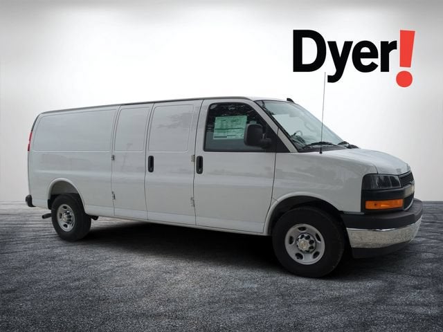 2025 Chevrolet Express Cargo WT in Summit White — front three-quarter view