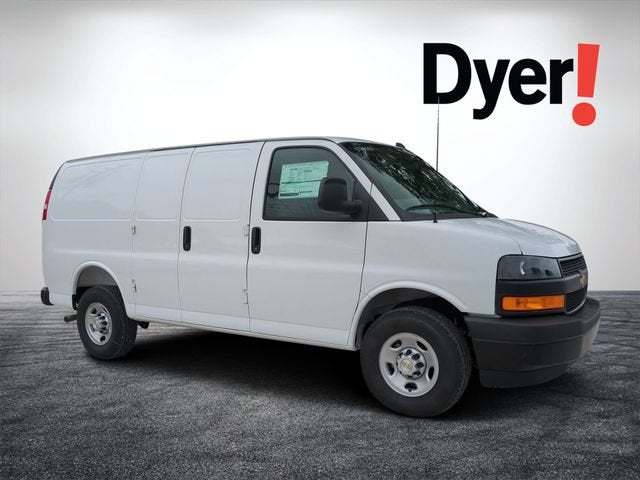 2025 Chevrolet Express Cargo WT in Summit White — front three-quarter view