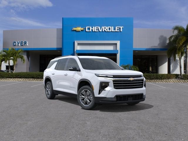 2026 Chevrolet Traverse LT in Summit White — front three-quarter view
