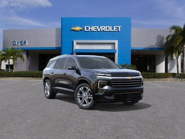 2025 Chevrolet Traverse High Country in Mosaic Black Metallic — front three-quarter view
