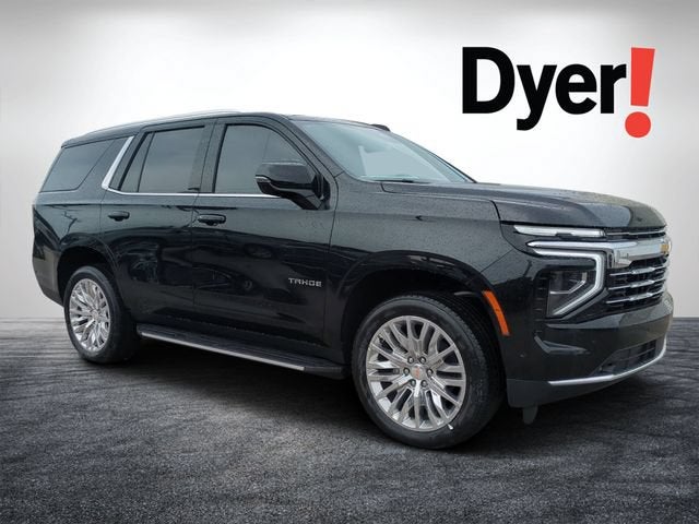 2026 Chevrolet Tahoe LT in Black — front three-quarter view