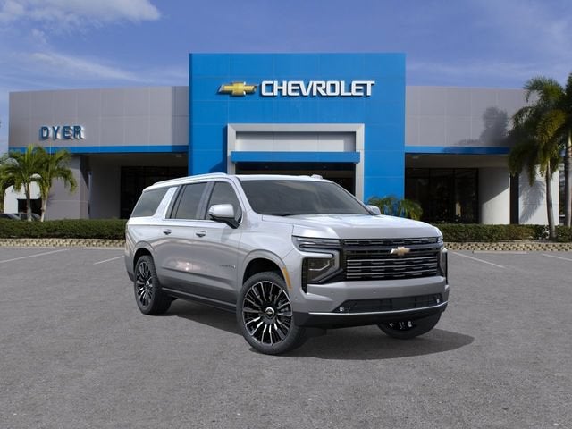 2026 Chevrolet Suburban High Country in Sterling Gray Metallic — front three-quarter view