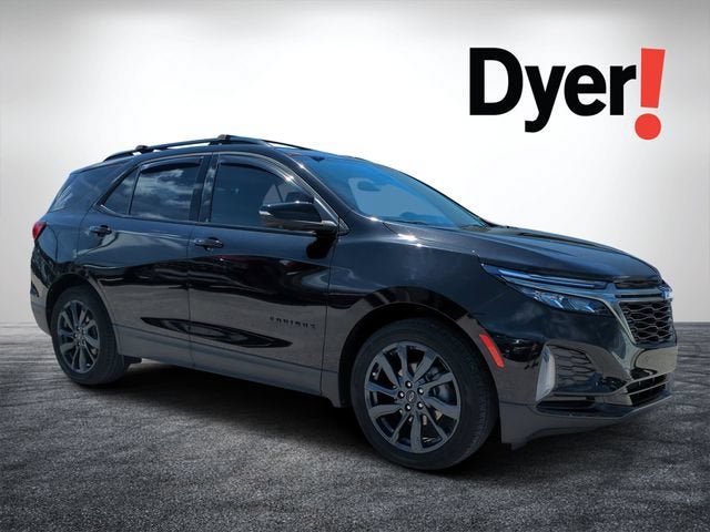 2022 Chevrolet Equinox RS in Mosaic Black Metallic — front three-quarter view