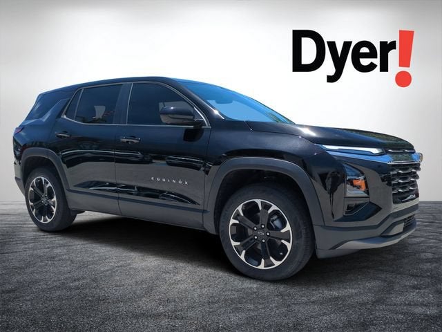 2026 Chevrolet Equinox LT in Mosaic Black Metallic — front three-quarter view