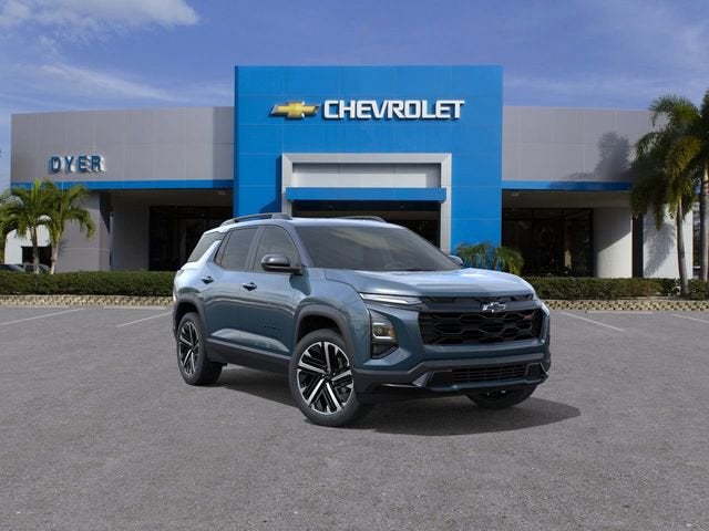 2026 Chevrolet Equinox RS in Lakeshore Blue Metallic — front three-quarter view