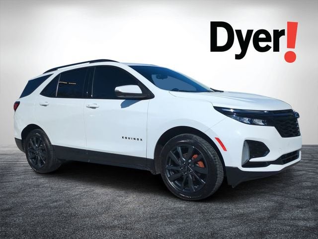 2024 Chevrolet Equinox RS in Summit White — front three-quarter view