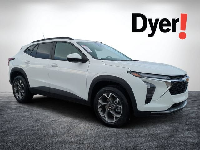 2026 Chevrolet Trax LT in Summit White — front three-quarter view